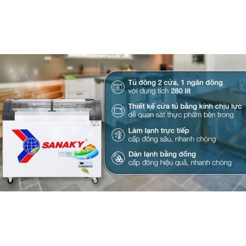 Tủ đông Sanaky 350 lít VH-4899KB 0