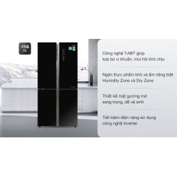 Tủ lạnh Aqua Inverter 456 lít Multi Door AQR-IG525AM GB 0