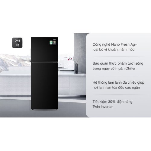 Tủ lạnh Aqua Inverter 211 lít AQR-T238FA(FB) 0