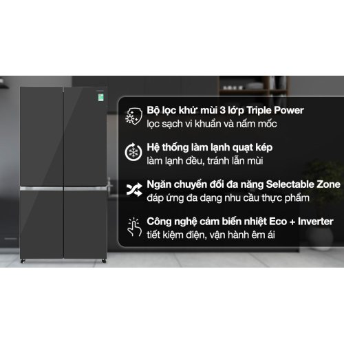 Tủ lạnh Hitachi Inverter 569 lít Multi Door R-WB640PGV1 GMG 0