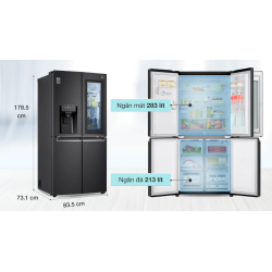 Tủ lạnh LG Inverter 496 lít Multi Door InstaView Door-in-Door GR-X22MB 2