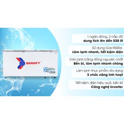 Tủ đông Sanaky Inverter 530 lít VH-6699HY3