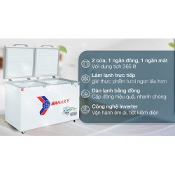 Tủ đông Sanaky Inverter 365 Lít VH-5699W3