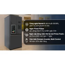 Tủ lạnh Panasonic Inverter 495 lít Multi Door PRIME+ Edition NR-CW530XMMV