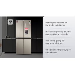 Tủ lạnh Sharp Inverter 401 lít Multi Door SJ-FXP480VG-CH