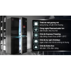 Tủ lạnh Sharp Inverter 401 lít Multi Door SJ-FXP480VG-BK