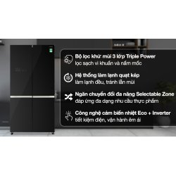 Tủ lạnh Hitachi Inverter 569 lít Multi Door R-WB640VGV0 GBK