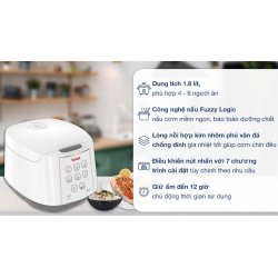 Nồi cơm điện tử Tefal 1.8 lít RK733168