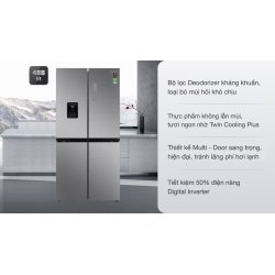 Tủ lạnh Samsung Inverter 488 lít Multi Door RF48A4010M9/SV