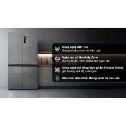 Tủ lạnh Aqua Inverter 660 lít Multi Door AQR-M727XA(GS)U1