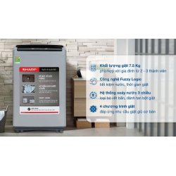 Máy giặt Sharp 7.5 Kg ES-Y75HV-S