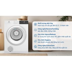 Máy sấy thông hơi Electrolux UltimateCare 9 kg EDS904H3WC