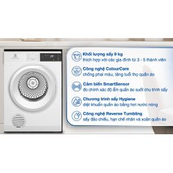 Máy sấy thông hơi Electrolux UltimateCare 9 kg EDV904H3WC