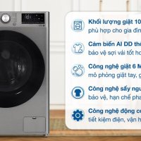 Máy giặt sấy LG AI DD Inverter giặt 10 kg - sấy 6 kg FV1410D4P