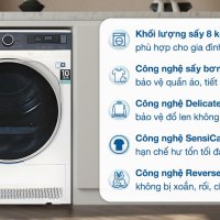 Máy sấy bơm nhiệt Electrolux UltimateCare 8 kg EDH803Q7WB