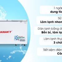 Tủ đông Sanaky Inverter 530 lít VH-6699HY3