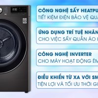 Máy sấy bơm nhiệt LG 9 kg DVHP09B