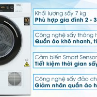 Máy sấy thông hơi Aqua 7 kg AQH-V700FW