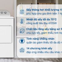 Máy sấy thông hơi Whirlpool 15 kg 3LWED4815FW0