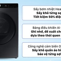 Máy sấy bơm nhiệt Samsung 9 Kg DV90T7240BB/SV