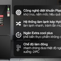 Tủ lạnh Sharp Inverter 572 lít Multi Door SJ-FXP640VG-BK