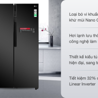 Tủ lạnh LG Inverter 613 lít Side By Side GR-B247WB