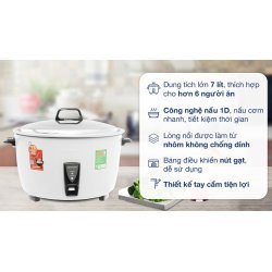 Nồi cơm nắp rời Sharp 7 lít KSH-D77V 0
