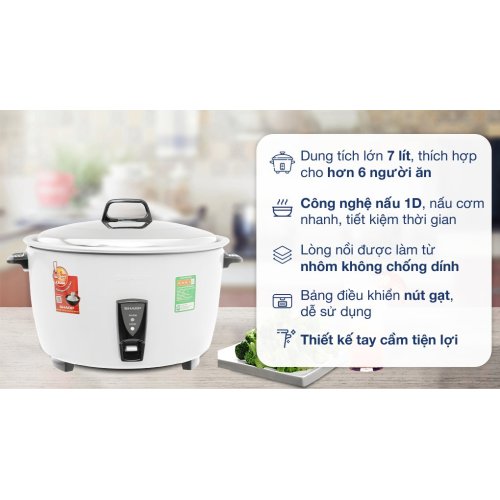 Nồi cơm nắp rời Sharp 7 lít KSH-D77V 0