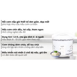 Nồi cơm nắp gài Sharp 1.8 lít KS-183TJV-CR 0