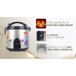 Nồi cơm nắp gài Sharp 2.2 lít KS-R231STV 0