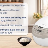 Nồi cơm điện tử Sharp 1.8 lít KS-COM191EV-WH