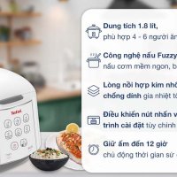 Nồi cơm điện tử Tefal 1.8 lít RK733168