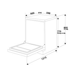 MÁY RỬA CHÉN KAFF KF-BHMI815Y 2