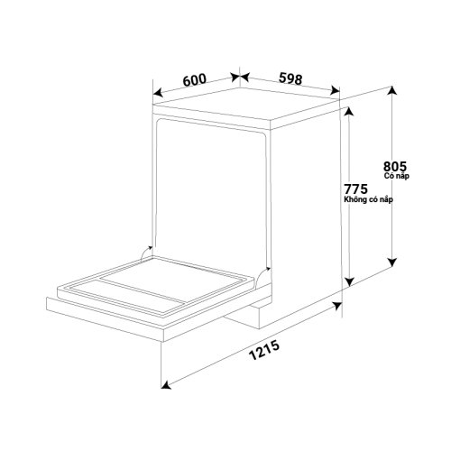 MÁY RỬA CHÉN KAFF KF-BHMI815Y 2