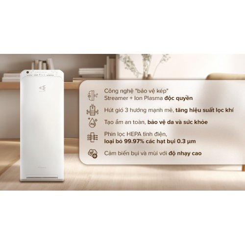 Máy lọc không khí Daikin 41m2 MCK55TVM6 58W 0