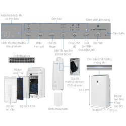 Máy lọc không khí Sharp 38m2 KI-N50V-W 51W 2