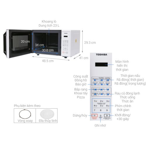 Lò vi sóng Toshiba ER-SS23(W1)VN 23 lít 2