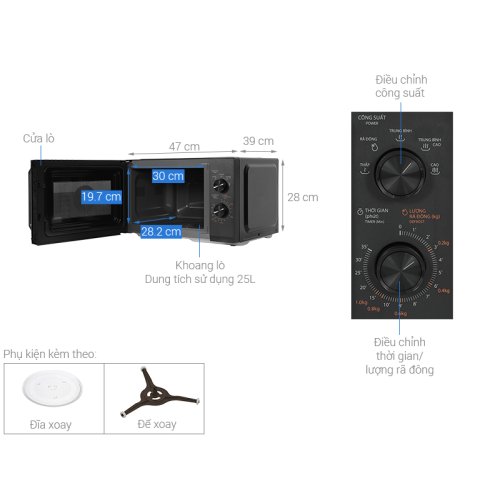 Lò vi sóng Toshiba MW3-MM25PE(BK) 25 lít 2