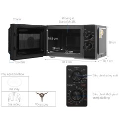 Lò vi sóng có nướng Toshiba MW3-MG25PE(BK) 25 lít 2