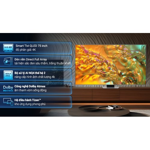 Smart Tivi QLED Samsung AI 4K 75 inch QA75Q80D 0