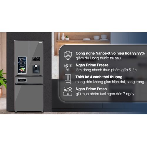 Tủ lạnh Panasonic Inverter 540 lít Multi Door PRIME+ Edition NR-YW590YMMV 0