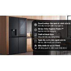 Tủ lạnh LG Inverter 508 lít Multi Door InstaView LFI50BLMAI 0