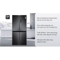Tủ lạnh Samsung Inverter 488 lít Multi Door RF48A4000B4/SV 0