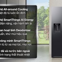 Tủ lạnh Samsung Inverter 635 lít Side By Side RS70F65K2FSV