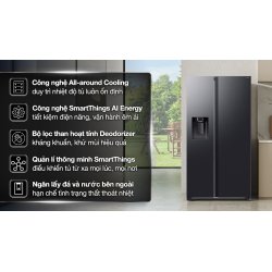 Tủ lạnh Samsung Inverter 635 lít Side By Side RS70F65K2FSV 0
