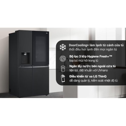 Tủ lạnh LG Inverter 635 Lít Side By Side InstaView Door-in-Door GR-X257BL 0