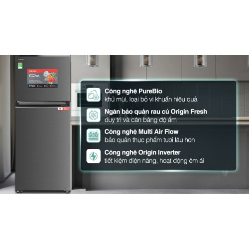 Tủ lạnh Toshiba Inverter 411 lít GR-RT559WE-PMV(58)-MM 0