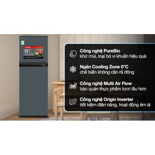 Tủ lạnh Toshiba Inverter 233 lít GR-RT303WE-PMV(52) 0