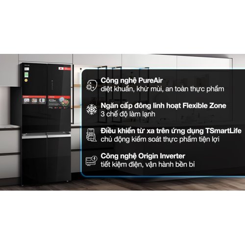 Tủ lạnh Toshiba Inverter 515 lít Multi Door GR-RF677WI-PGV(22)-XK 0