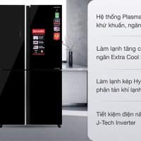 Tủ lạnh Sharp Inverter 525 lít Multi Door SJ-FXP600VG-BK